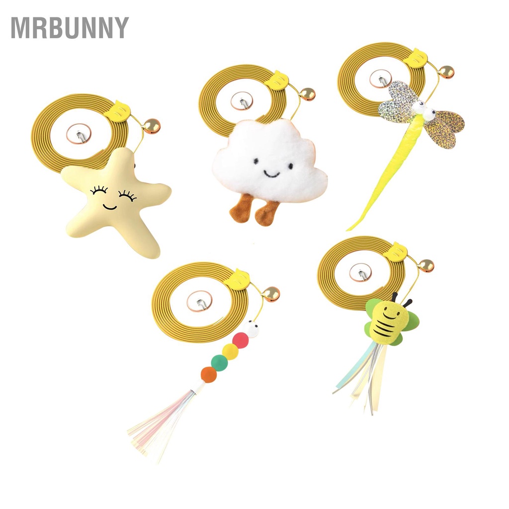 Mrbunny Đồ chơi trêu ghẹo mèo vui nhộn tương tác Giảm bớt sự nhàm chán Treo con có chuông cho ngôi nhà trong