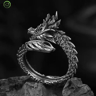 Nhẫn hình rồng bằng thép không gỉ