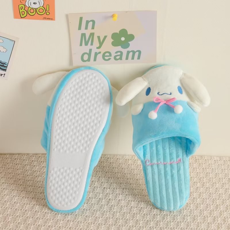 Ye sanrio Dép Bông Đi Trong Nhà Giữ Ấm Mùa Thu Đông Hình sanrio hello kitty kuromi melody pochacco Cho Bé Gái mop