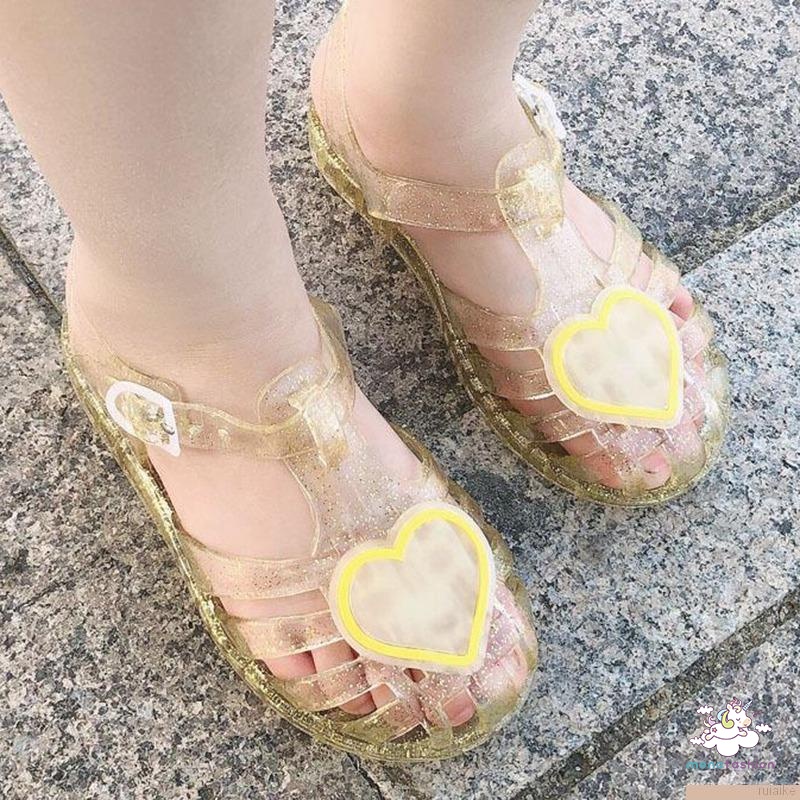 Giày Búp Bê Nhựa Họa Tiết Hoạt Hình Xinh Xắn Theo Phong Cách Hàn Quốc Dành Cho Bé