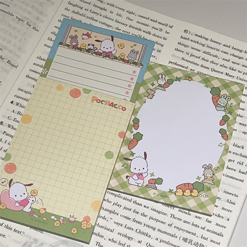 Set 3 Tấm Giấy Ghi Chú Họa Tiết kuromi sanrio Dễ Thương