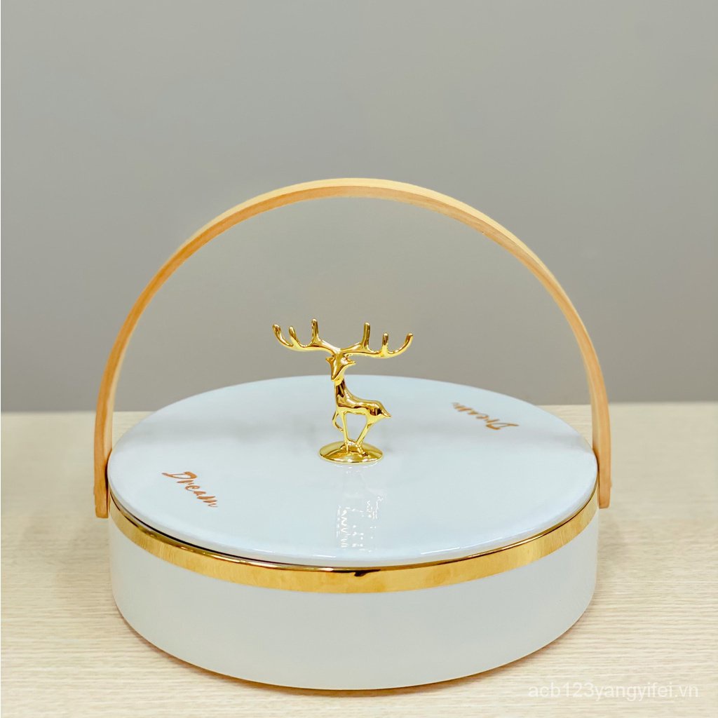 Khay Sứ cx62 Đựng Kẹo / Trái Cây Khử Trùng Trang Trí Nhà Cửa