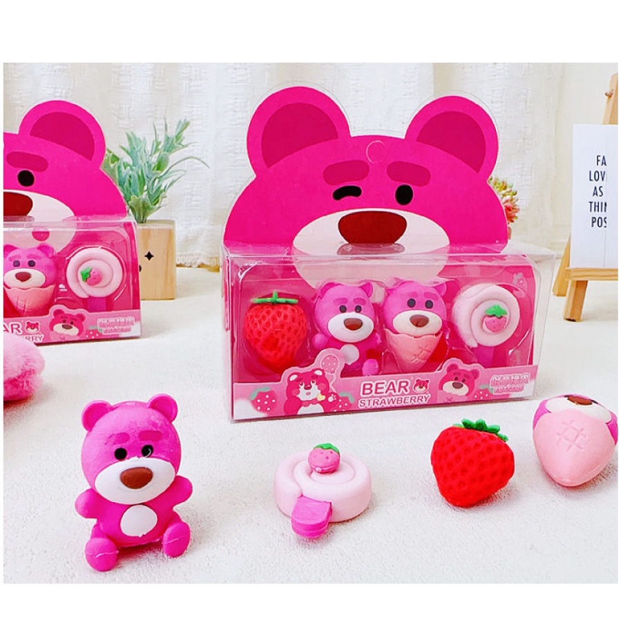 Mới Cục Tẩy Da Hình Gấu / Dâu Tây / Voi Siêu Dễ Thương