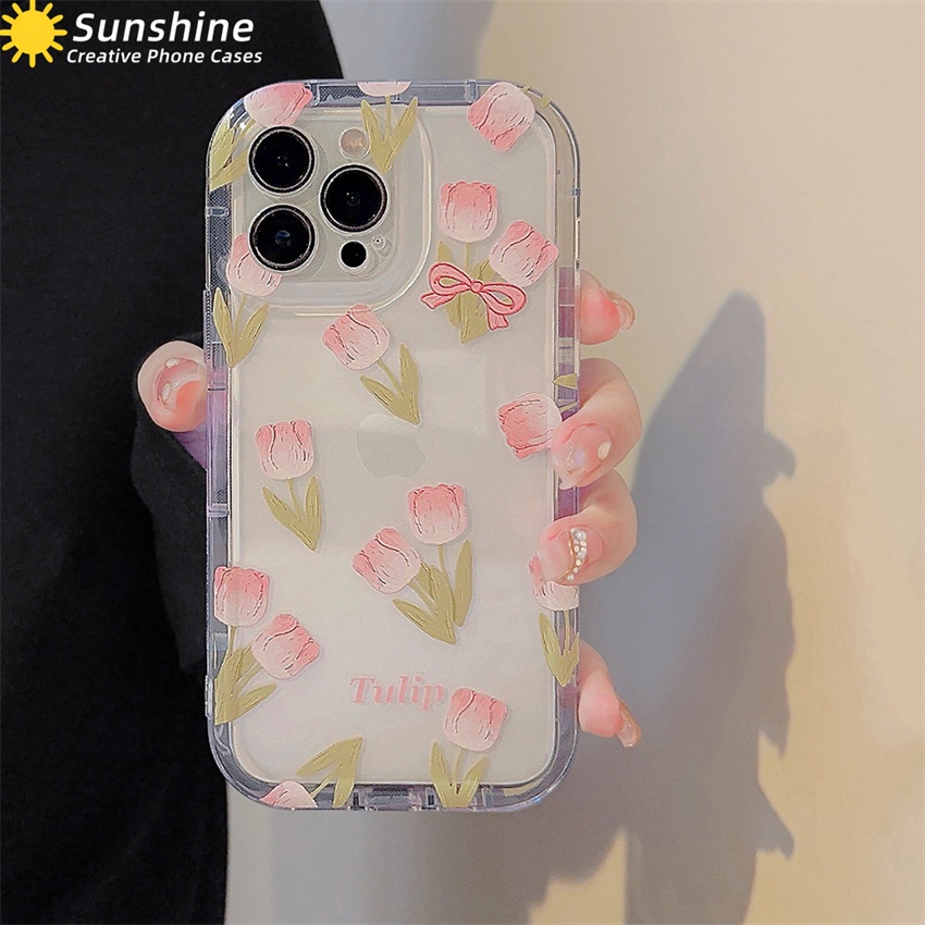 Ốp Điện Thoại Hình Hoa Tulip Cho Vivo V23e V21e V20Se V20Pro Y12A Y12s Y21s Y33s Y20i Y20s Y20A Y20T S1Pro Y17 Y15 Y12