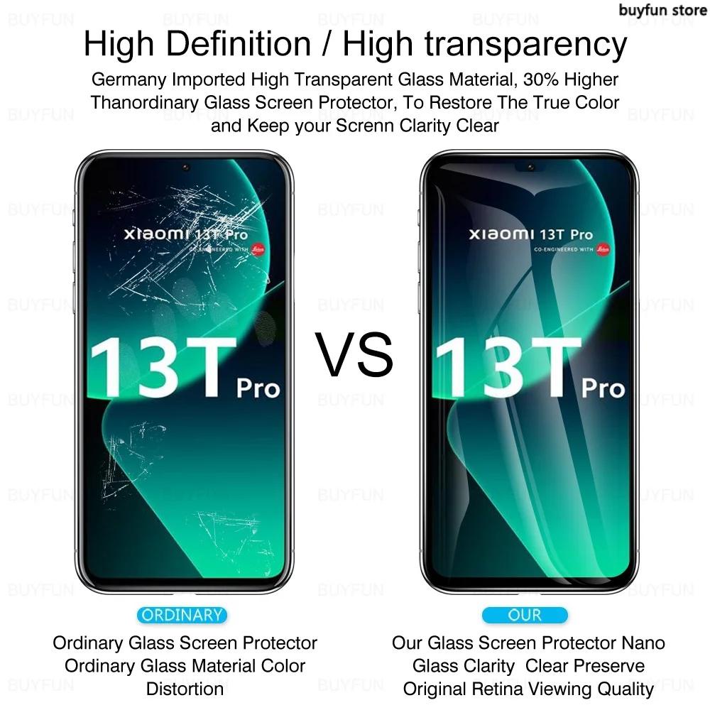 2To1 Full Cover Screen Protector Tempered Glass Film For xiaomi Mi 13T 11T 10T 12T mi13T Pro Camera Protective Glass