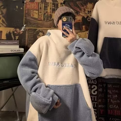 Áo Khoác Nam Dáng Rộng In Hình Cá Mập Phong Cách retro Áo Khoác Hoodie Dáng Rộng Kiểu Hình Ếch Dễ Thương Phong Cách Harajuku Thời Trang Cho Nam Nữ