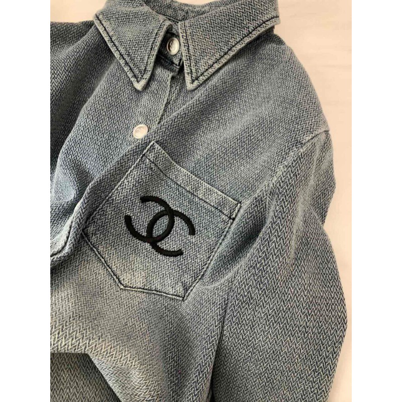 ❤️❤️Hàng Có Sẵn! ❤️❤️ Áo Sơ Mi denim Dài Tay Thêu Họa Tiết Thời Trang 2023 Mới Cho Nữ