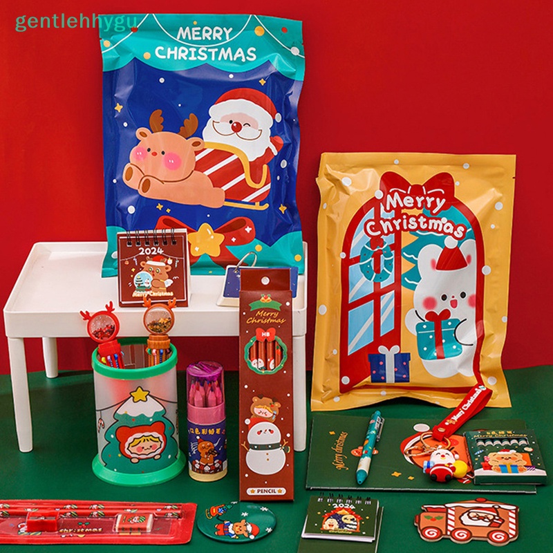 Gentgu Bộ Thước Bút Chì Vẽ Giáng Sinh Màu Ngẫu Nhiên Dùng Làm Quà Tặng Cho Trẻ Em vn