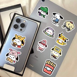 Sanrio, nhãn dán, 100 miếng dán, nhãn dán dễ thương, nhãn dán đồ chơi, nhãn dán sổ tay, nhãn dán nhật ký, nhãn dán vỏ điện thoại di động