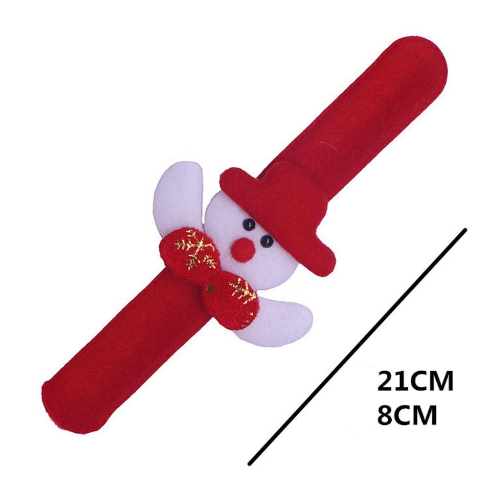 Mmluck Vòng Đeo Tay Đồ Chơi Giáng Sinh Bằng Vải Không Dệt Hình Tròn Phong Cách Hoạt Hình Giáng Sinh Dành Cho Trẻ Em