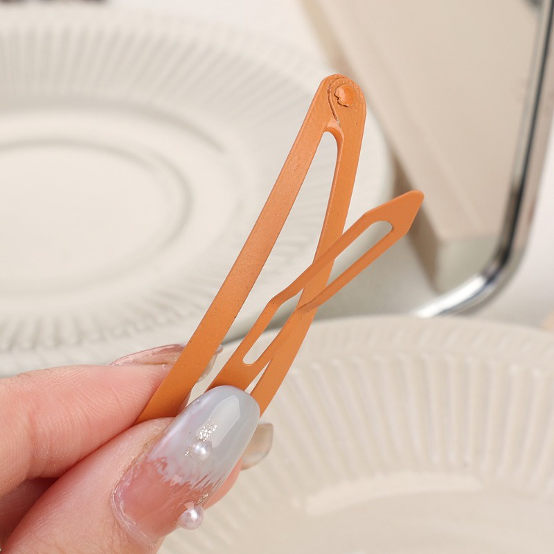 Set 3 Kẹp Tóc Kim Loại Hình Ngôi Sao / Trái Tim Màu Sắc Ngọt Ngào y2k