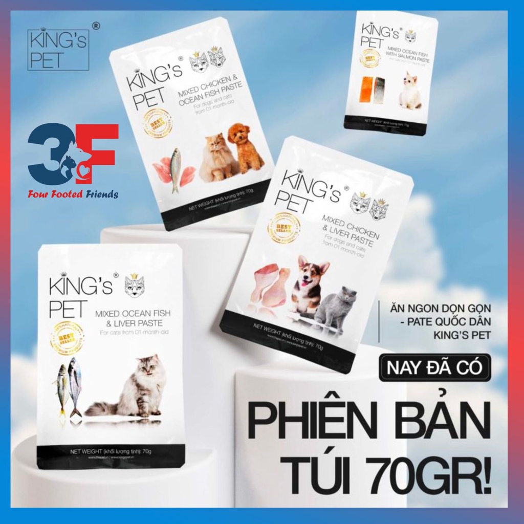 Pate Thức Ăn Ướt King's Pet Dành Cho Chó/Mèo Gói 70g
