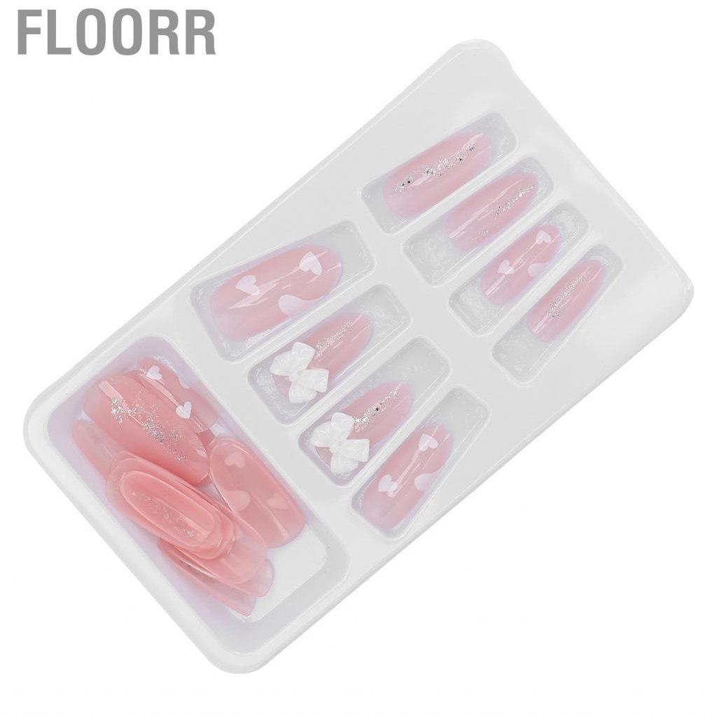Floorr Full Cover False Nails  Fake Nail 24 Pcs for Wedding Masquerade Christmas Halloween Party