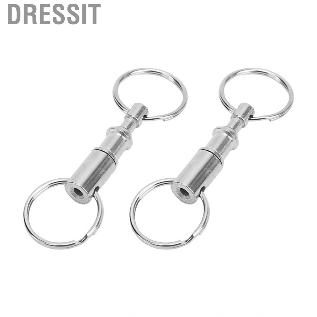 Dressit Dual Quick Release Keyring  Double Split Ring Key for Belt