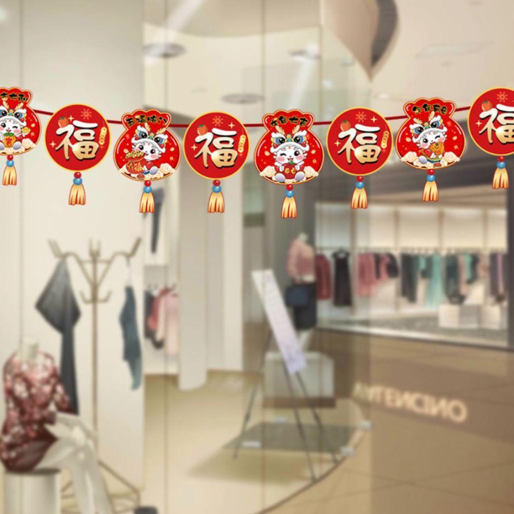Dây Cờ Treo Trang Trí Năm Mới 2024 Hình Rồng Phong Cách Trung Hoa