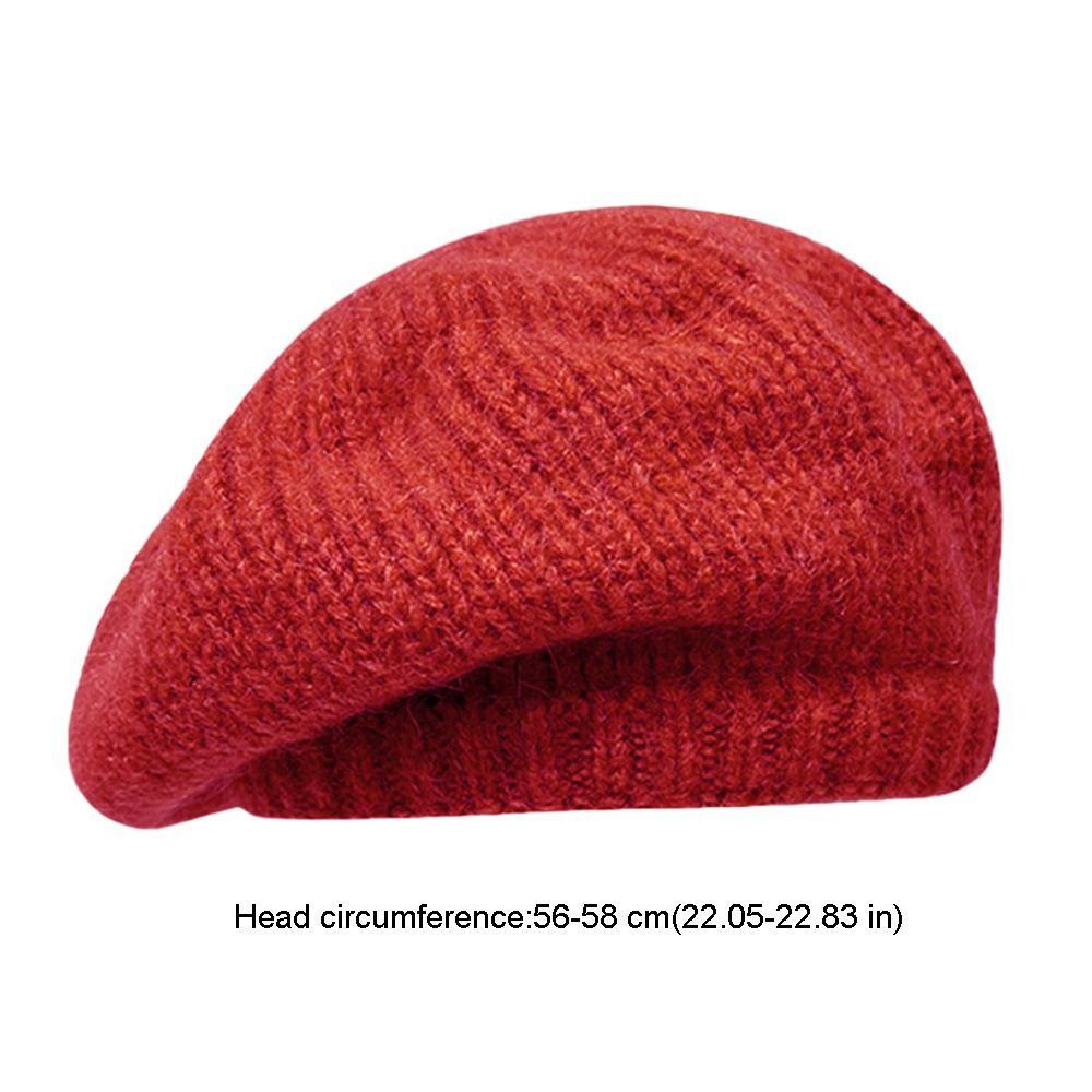 Jeniferdz Mũ beret Dệt Kim Lông Cừu Mềm Mại Phong Cách harajuku Nhật Bản Đường Phố