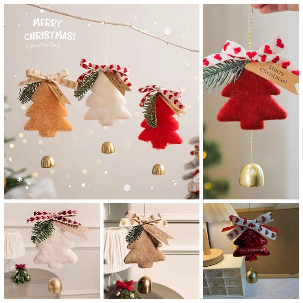 Chuông Treo Cây Thông Noel Bằng Lông Mềm Mại Thủ Công Trang Trí Nội Thất