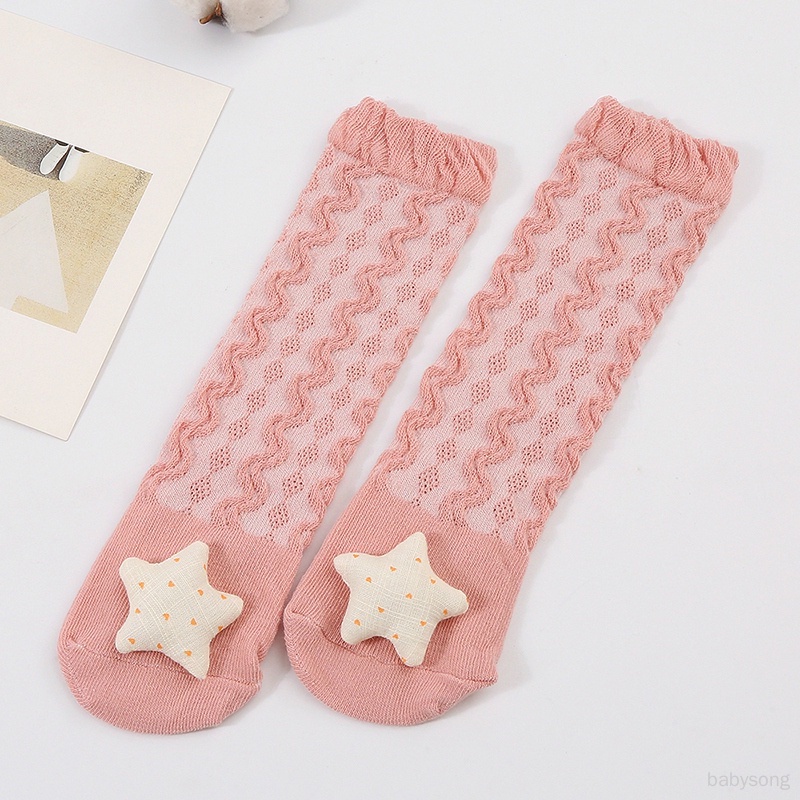 Vớ cotton Dài Chống Trượt In Họa Tiết Hoạt Hình Dễ Thương Phong Cách Hàn Quốc Cho Bé Sơ Sinh