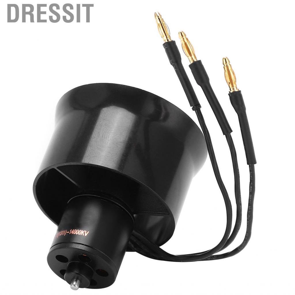 Dressit Brushless Motor EDF Ducted Fan Set  Sturdy 6 Blades QX‑Motor Lightweight for Replacement RC Airplane