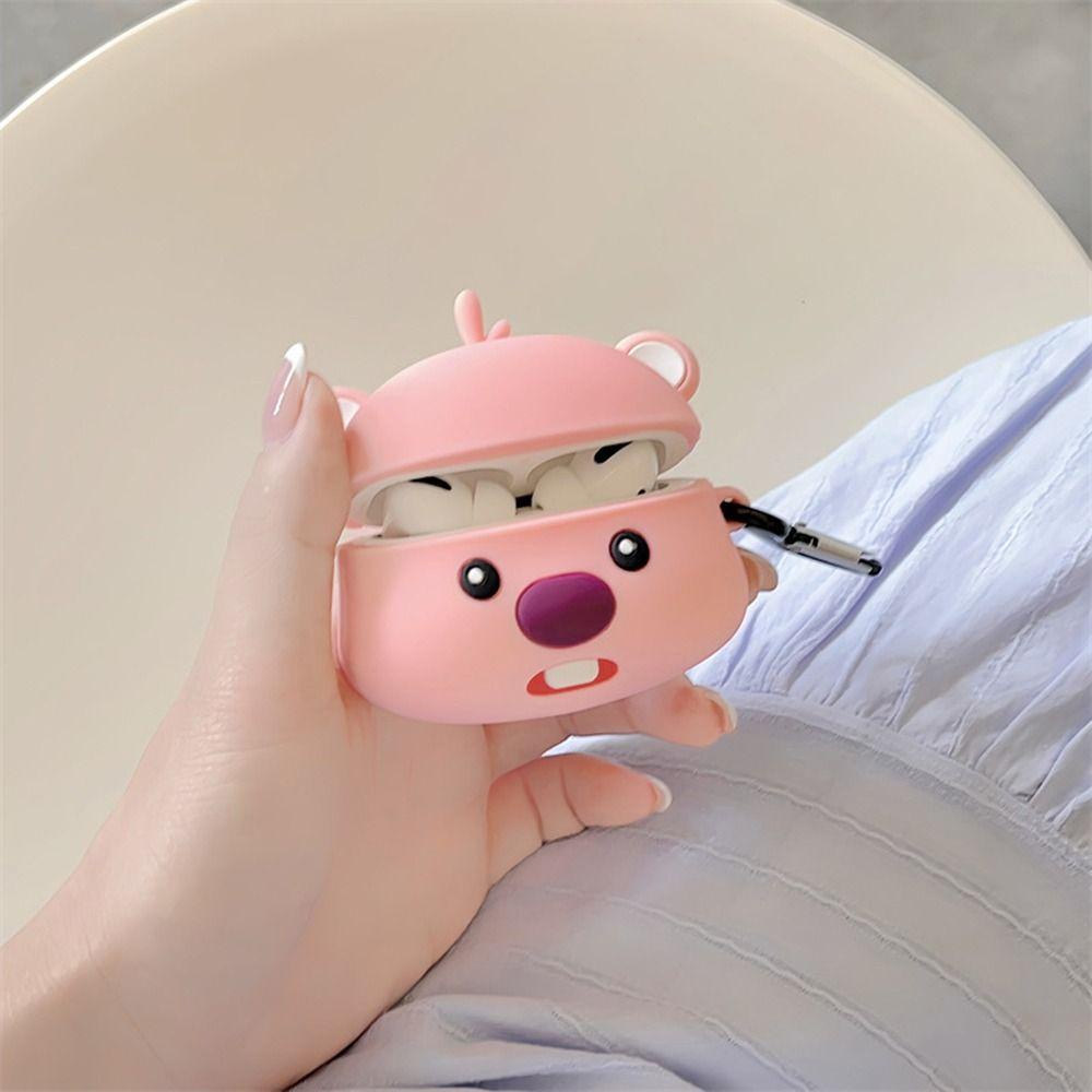 Keene Vỏ Bảo Vệ Hộp Sạc Tai Nghe airpods Bằng Silicon Họa Tiết Hoạt Hình Dễ Thương Thoải Mái