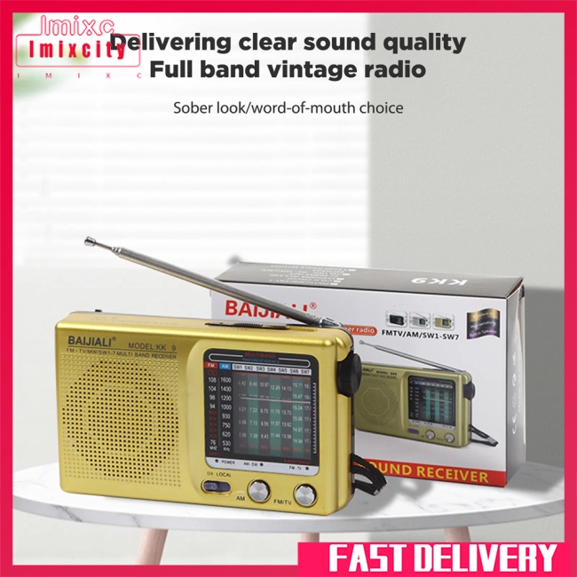 Imixcity Đài radio kk9 Sử Dụng Pin am fm Bền Lâu