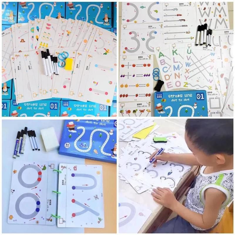 Đồ chơi thông minh viết xoá được dùng nhiều lần 64 trang, tặng kèm bút