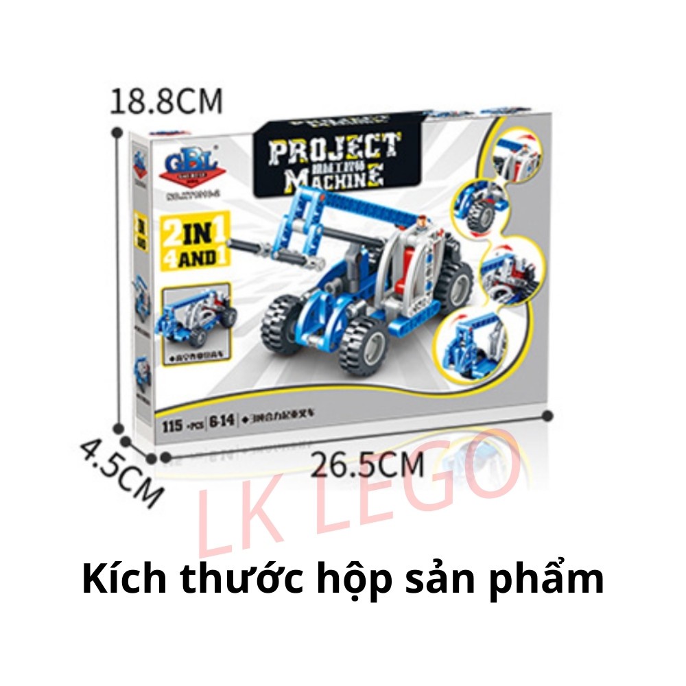 Bộ đồ chơi lắp ráp lego xe nâng 2 in 1, đồ chơi lắp ráp cho bé - LK LEGO