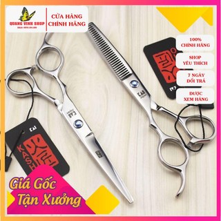 Bộ kéo cắt tóc tay trái Kasho trắng 6in (kéo tay trái)