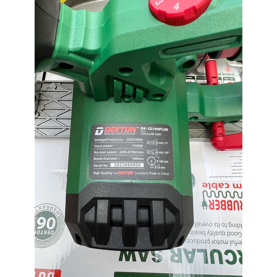 MÁY CƯA GỖ  ĐIỆN 190mm CHẠY MÔ TƠ TỪ KHÔNG CHỔI THAN CHÍNH HÃNH DEKTON MODEL: DK-CG190PLUS GIÁ TỐT