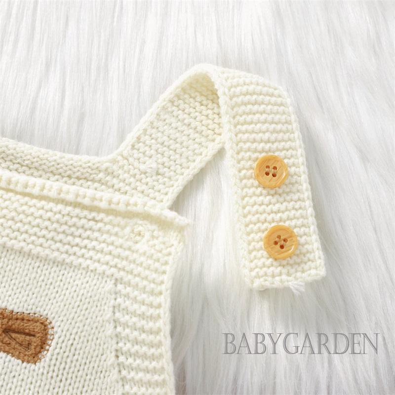 Áo Liền Quần Đan Len Không Tay Thêu Hình Giáng Sinh Cho Bé Sơ Sinh 1-18 Tháng Tuổi