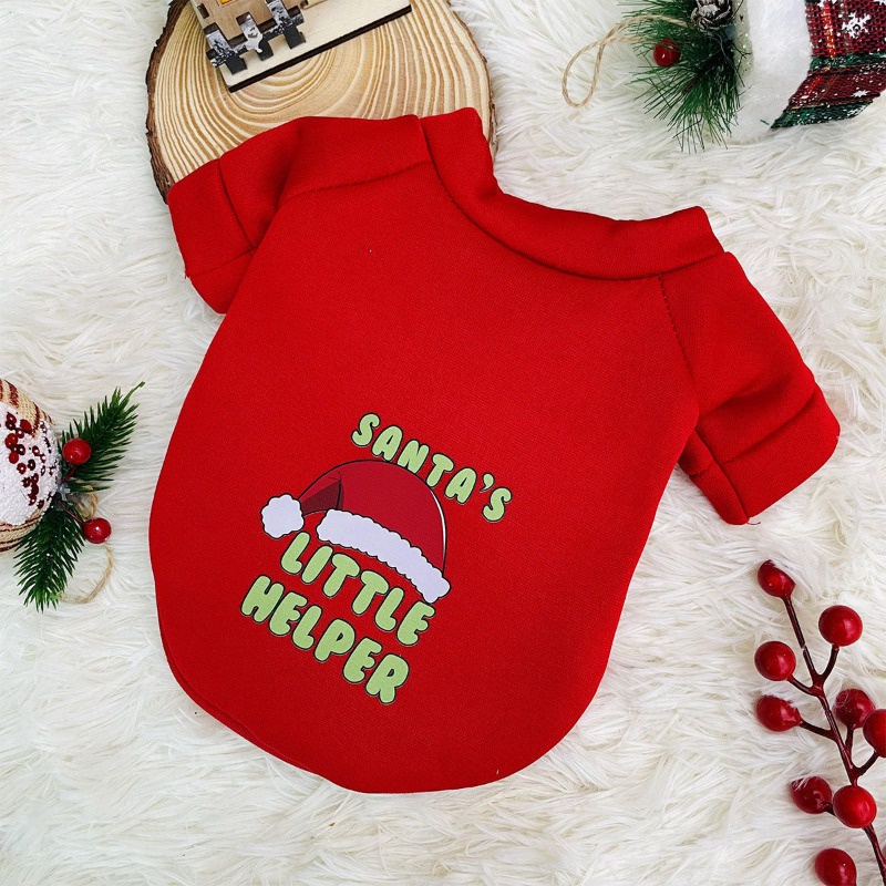 Áo Len Lông Cừu Giữ Ấm Mùa Thu Đông Phong Cách Giáng Sinh Dành Cho Thú Cưng