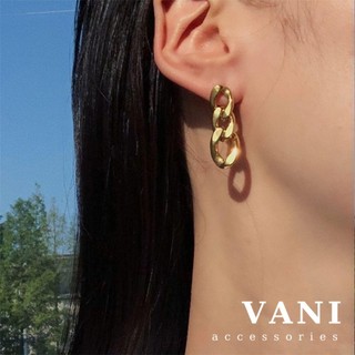 Khuyên Tai 3 Mắt Xích Thép Titan - Vani Store - TS001045