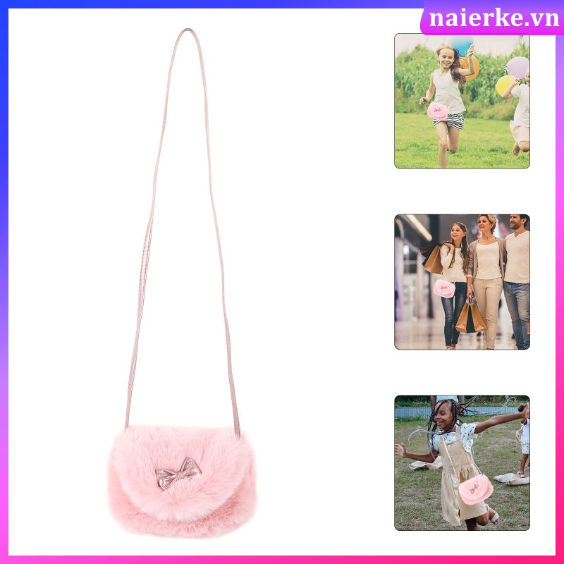Túi Đeo Chéo Vai Bằng Lông Dễ Thương Dành Cho Nữ