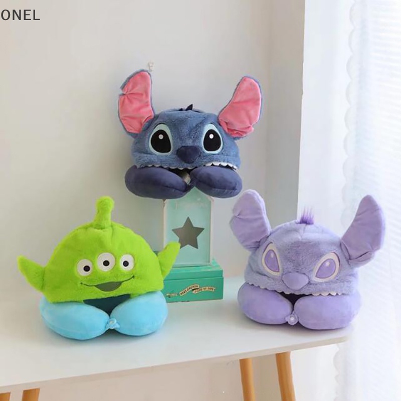 Onel Gối Chữ u Có Mũ Trùm Đầu Hình stitch Gấu pooh / Người Ngoài Hành Tinh Đáng Yêu