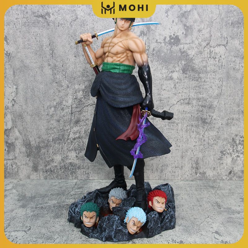 Mô hình Zoro 5 đầu siêu to khổng lồ cao 50cm. Mô hình One Piece. Có hộp đẹp