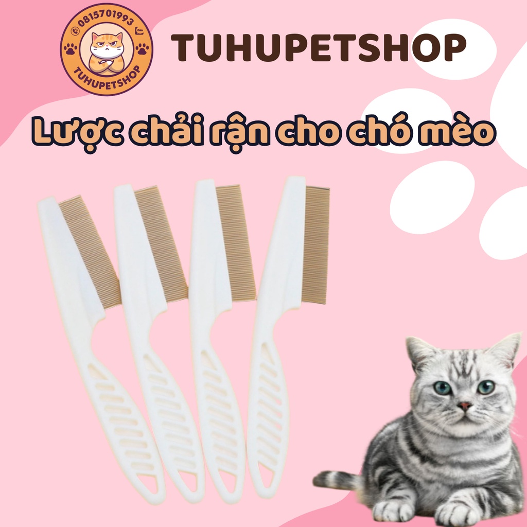 Lược chải ve rận bọ chét, gỡ rối lông cho chó mèo