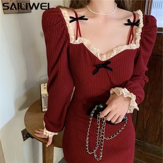 SAILIWEI Chic váy nữ Đầm Body Cho thời váy Cổ điển Xu hướng Dễ thương Thời trang WLQ23B0190 48Z231130