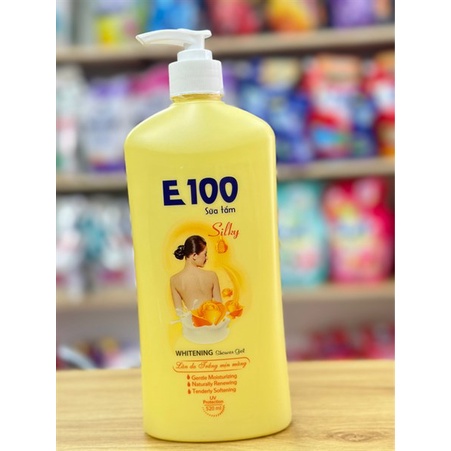 Sữa tắm E100 Silky trắng mịn màng 520ml