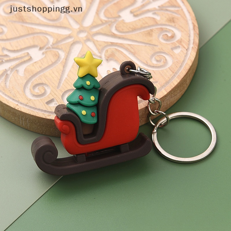 Móc Khóa Hình Ông Già Noel Tuần Lộc Dễ Thương