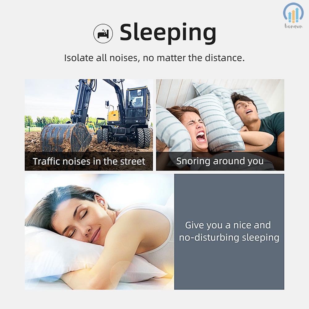 Bluedio NE Silicone Earplugs -40dB Noise Reduction Sound Insulation Ear Protection for Better Sleep and Swimming