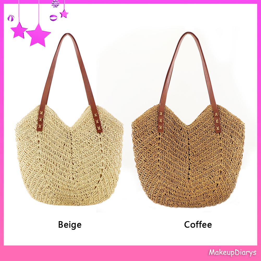 ★ Đồ Trang Điểm Trang Điểm ★ Túi Xách Đan Lát Thời Trang Hè Cho Nữ