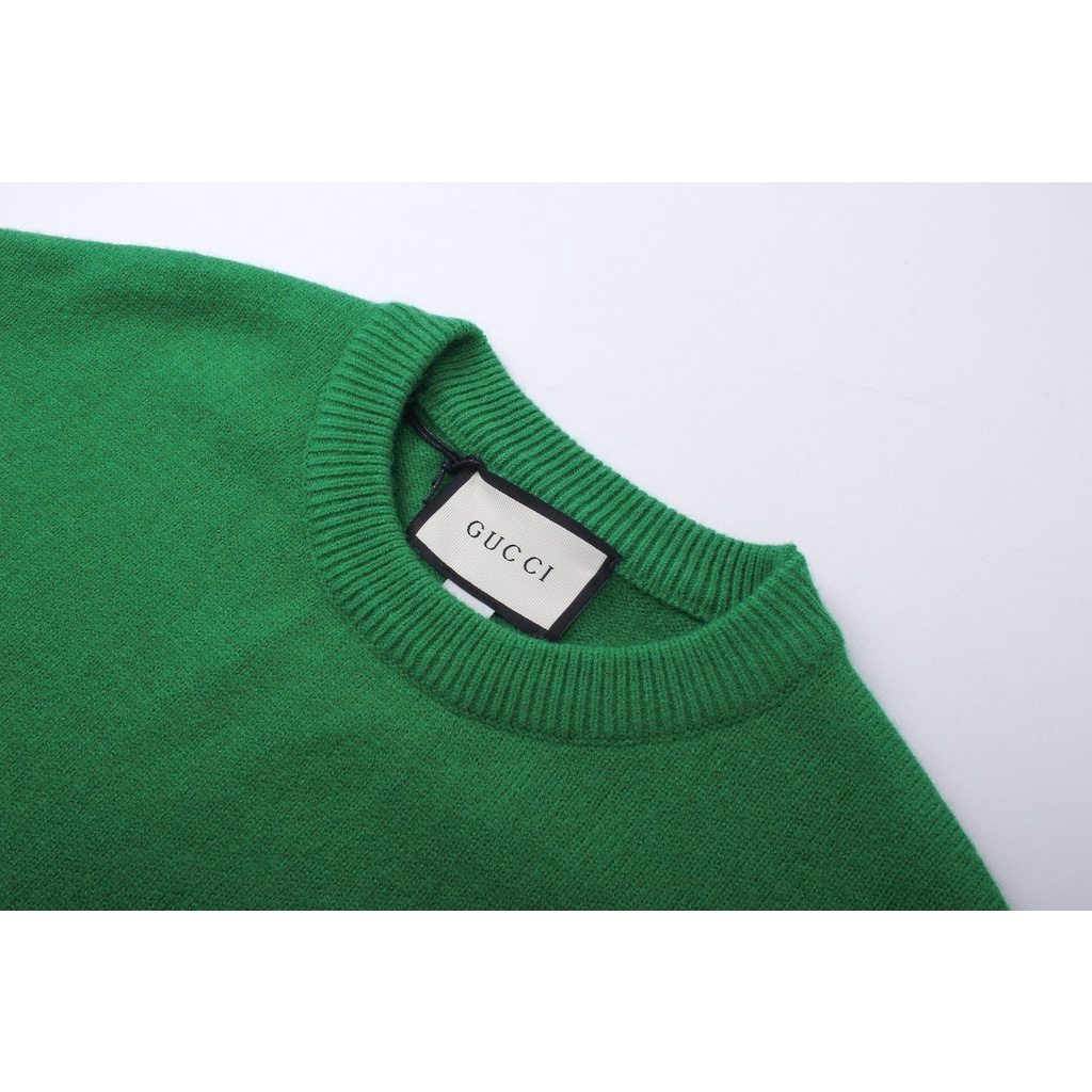 Áo Hoodie Dệt Kim Màu Xanh Lá Cây Thiết Kế Thương Hiệu gg 23ss Phong Cách Thể Thao Đường Phố Sang Trọng Dành Cho