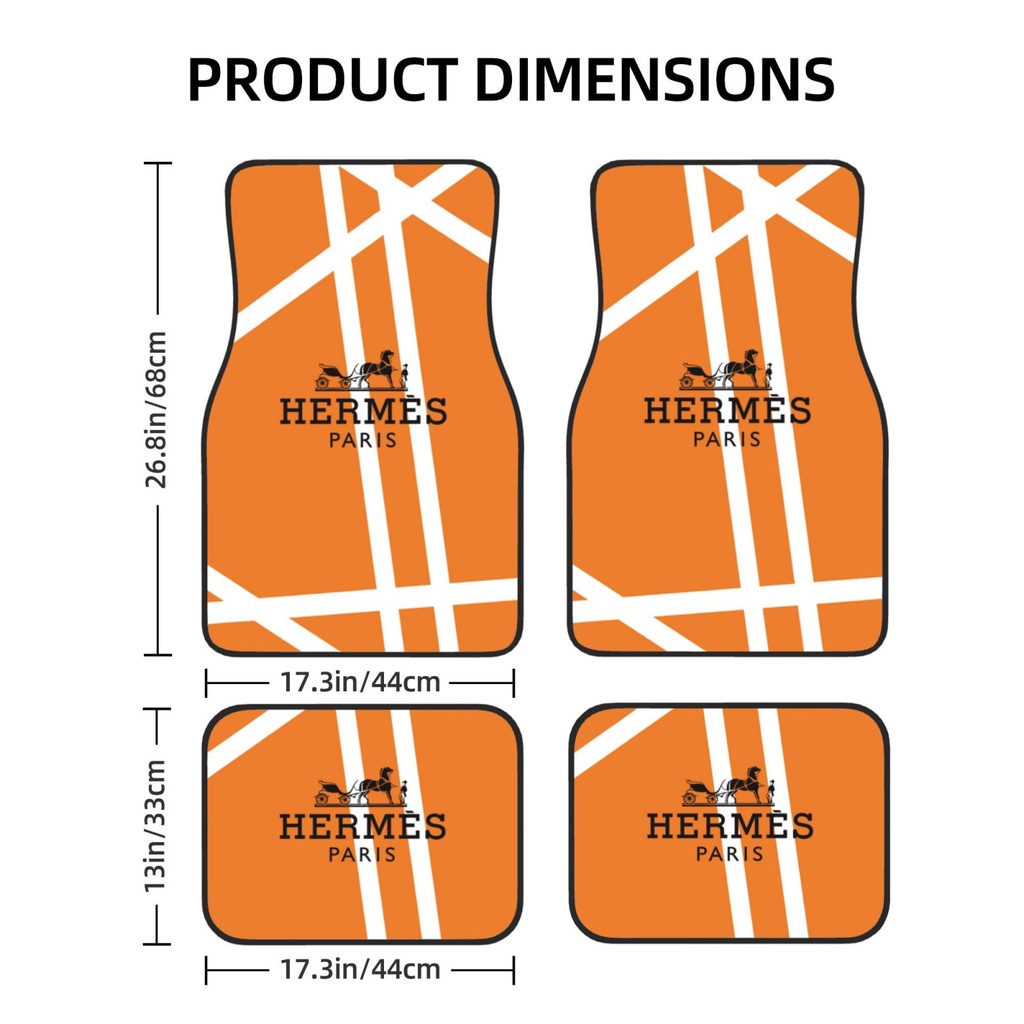 Bộ 4 Miếng Thảm Lót Sàn Xe Hơi herme Chống Trượt Thông Dụng