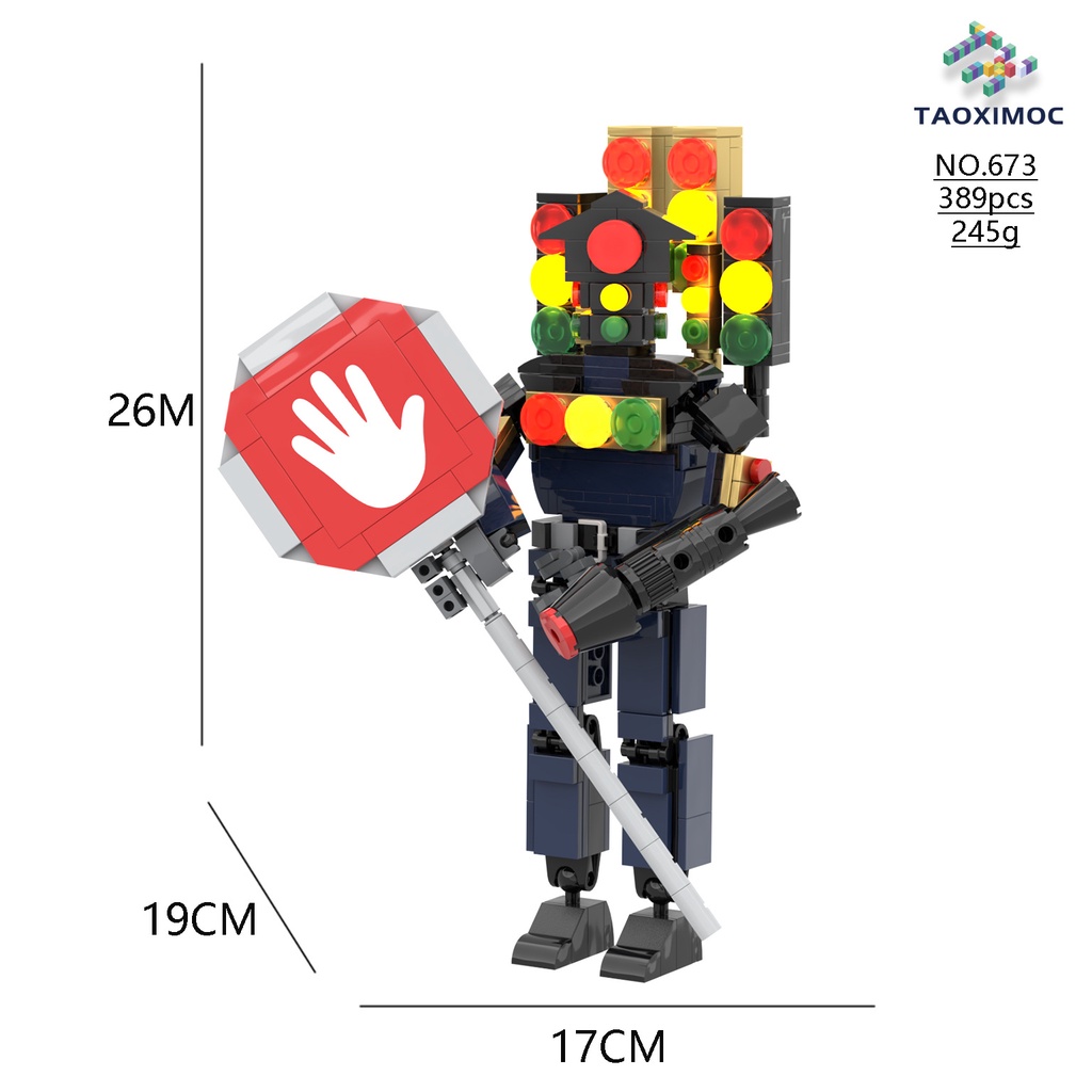 Skibidi Toilet Titan Building block  Bộ Đồ Chơi Xếp Hình toilet Trượt Tuyết Giáo Dục Cho Bé