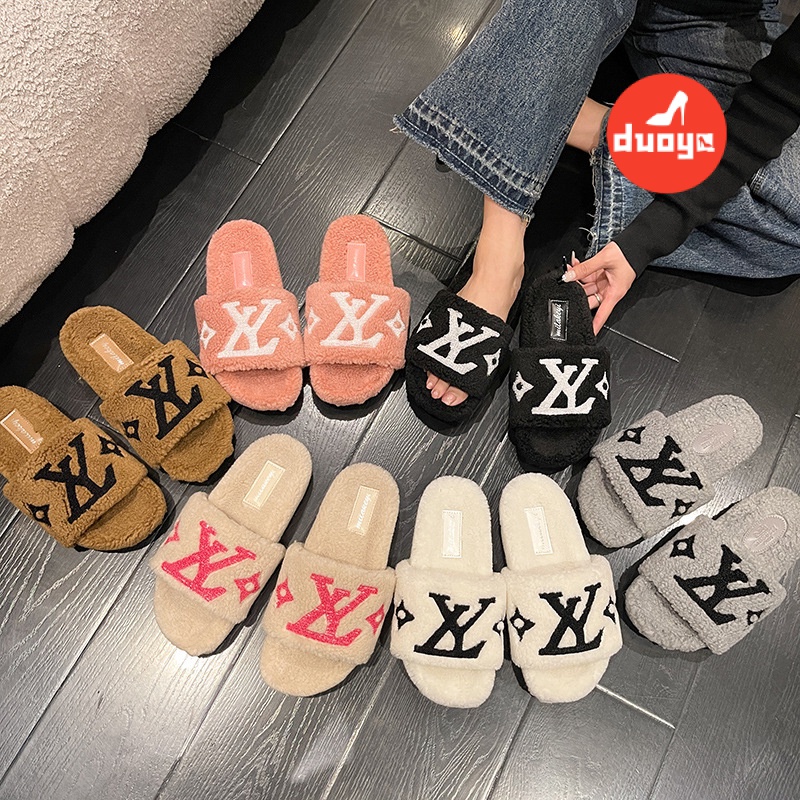 Duooya Dép Lông Cừu Đế Dày Thời Trang Xuân Thu Cho Nữ