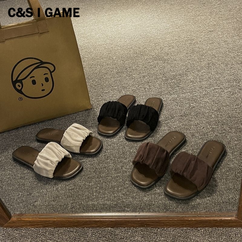 C＆S  Dép sandal nữ Hở Ngón Đế Dày Có Quai Cài 2023NEW Mùa hè Kiểu Dáng Thời Trang Thấm hút mồ hôi Thời trang Chống bám bụi Tự nhiên FDL23B0KHY 46Z231112