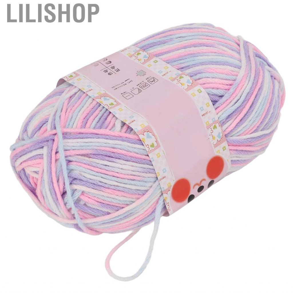 Lilishop Cotton Yarn Soft Comfortable Flower Color 6 Strands Breathability Crochet