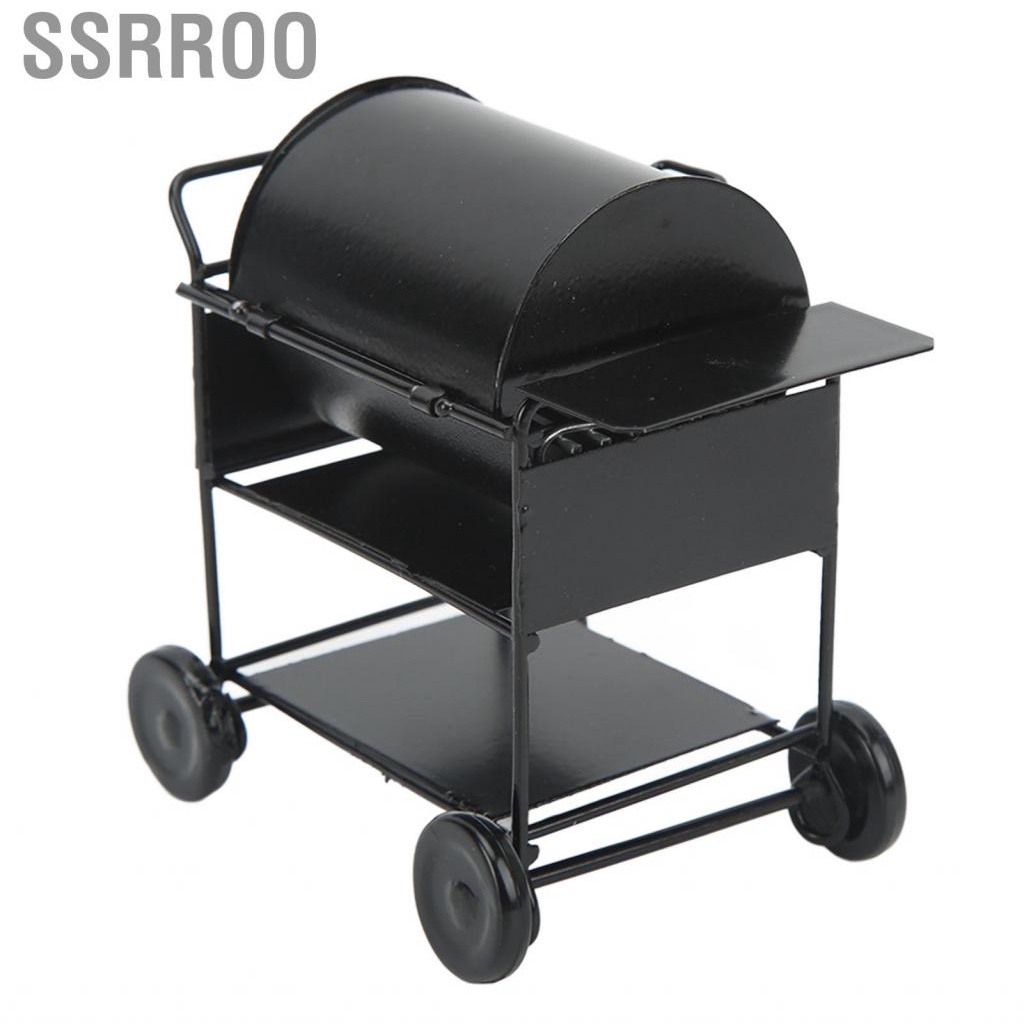 Ssrroo 1/12 Dollhouse Miniature BBQ Grill Mini Oven Model RC Car Cart
