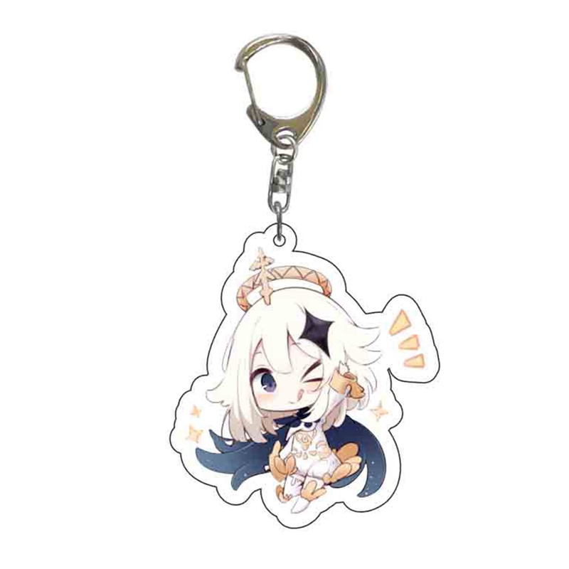 Kuhong Phụ Kiện Móc Khóa Bằng acrylic Mặt Hoạt Hình anime genshin Tác Động Hóa Trang