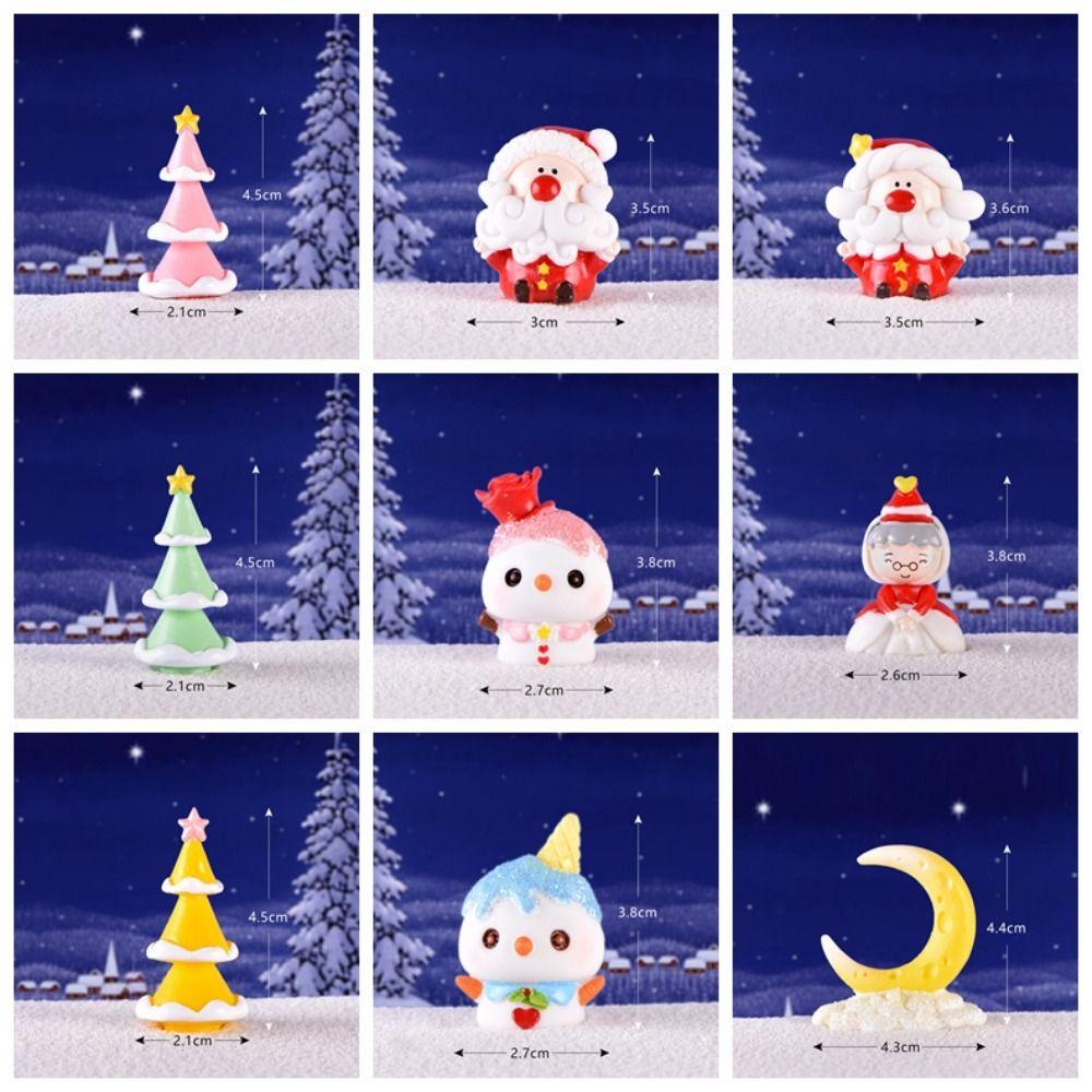 Mô Hình Ông Già Noel Hoạt Hình Trang Trí Tiểu Cảnh / Ông Già Noel / Người Tuyết Bằng Nhựa resin